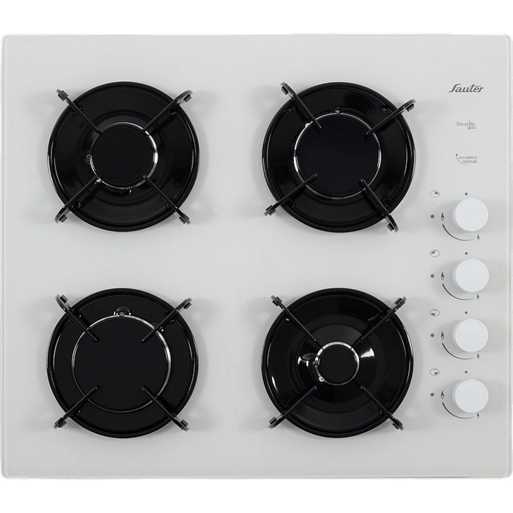 כיריים גז 4 להבות Sauter SHG870W זכוכית לבנה כיריים גז 4 להבות Sauter SHG870W זכוכית לבנה