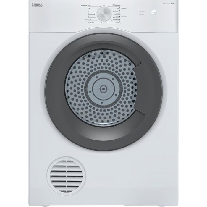 מייבש כביסה 7.5 קילו Zanussi ZDV756N3WB גימור לבן - יבואן רשמי מייבש כביסה 7.5 קילו Zanussi ZDV756N3WB גימור לבן - יבואן רשמי
