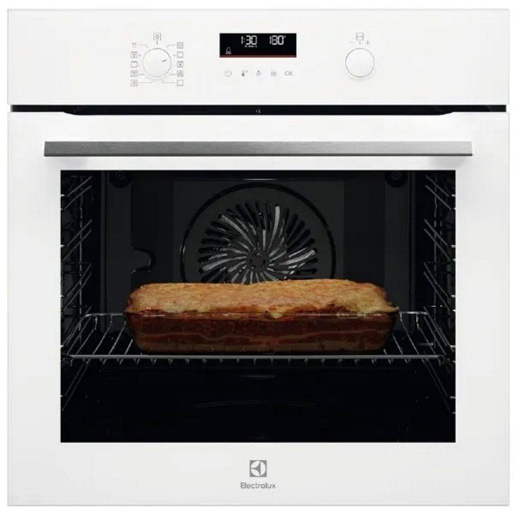 תנור אפייה בנוי 71 ליטר זכוכית לבנה ELECTROLUX EOP6526V - בישול גורמה בבית! תנור אפייה בנוי ELECTROLUX EOP6526V בנפח 71 ליטר עם ניקוי עצמי פירוליטי, טורבו אקטיבי ודלת קרה CoolDoor Xtra - מושלם לבישול ואפייה ברמה מקצועית!