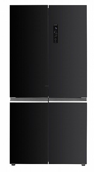 GE780GB מקרר 4 דלתות General GE780GB בקיבולת 600 ליטר נטו וצבע זכוכית שחורה, עם מנגנון שבת ותאורת LED כולל טכנולוגיית Convertible Zone Freezer למקפיא התחתון שיהיה גמיש להתאמה אישית