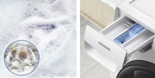 WW90T554 מכונת כביסה SAMSUNG WW90T554: כביסה עוצמתית, שקטה וחכמה עם טכנולוגיית EcoBubble