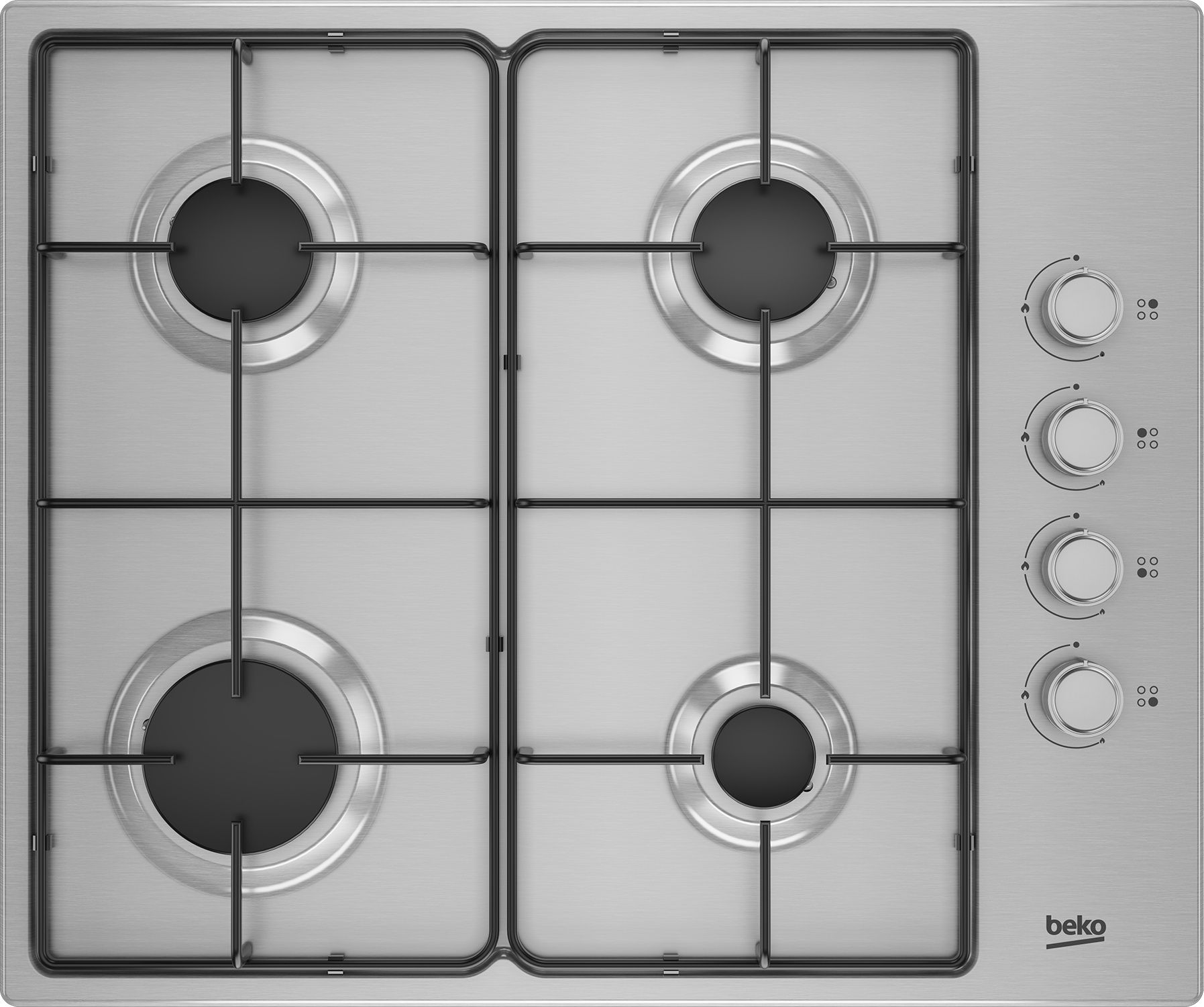 Beko HIGG64124SX כיריים גז 4 להבות נירוסטה כיריים גז 4 להבות Beko HIGG64124SX בגימור נירוסטה