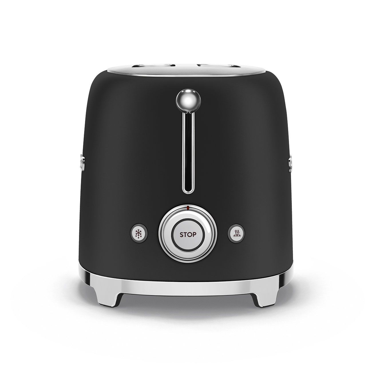 עיצוב רטרו איטלקי במצנם SMEG TSF01BLMEU שחור מט מצנם 2 פרוסות SMEG TSF01BLMEU בעיצוב רטרו צבע שחור מט
