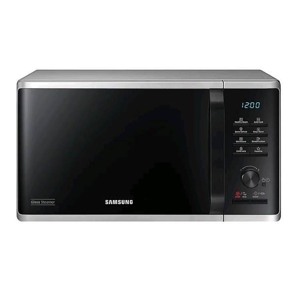 Samsung MS23K3555ES Microwave 23L Silver מיקרוגל Samsung MS23K3555ES כסוף 23 ליטר עם אידוי בריא וציפוי קרמי