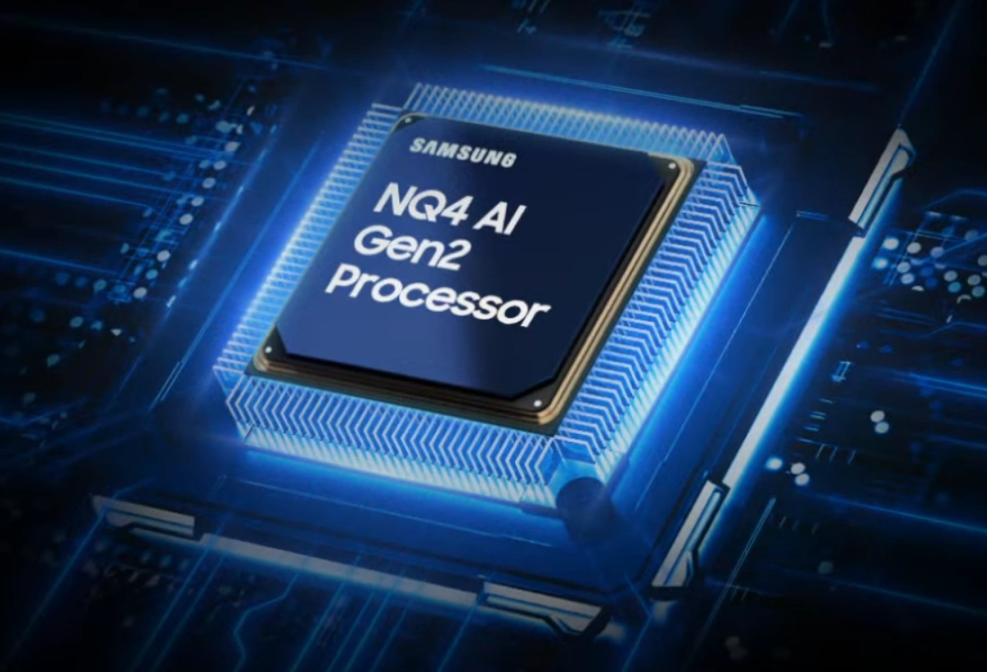 Samsung QE85QN70F – מעבד NQ4 AI Gen2 לעיבוד תמונה וסאונד חכם מעבד NQ4 AI Gen2 בטלוויזיה Samsung QE85QN70F Neo QLED 4K