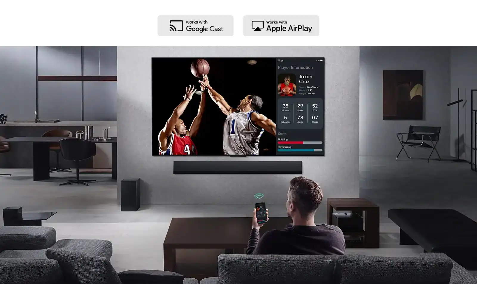LG OLED55B56LA: מפרט גיימינג מלא - G-Sync, FreeSync, VRR מפרט טכני של LG OLED55B56LA - תאימות גיימינג