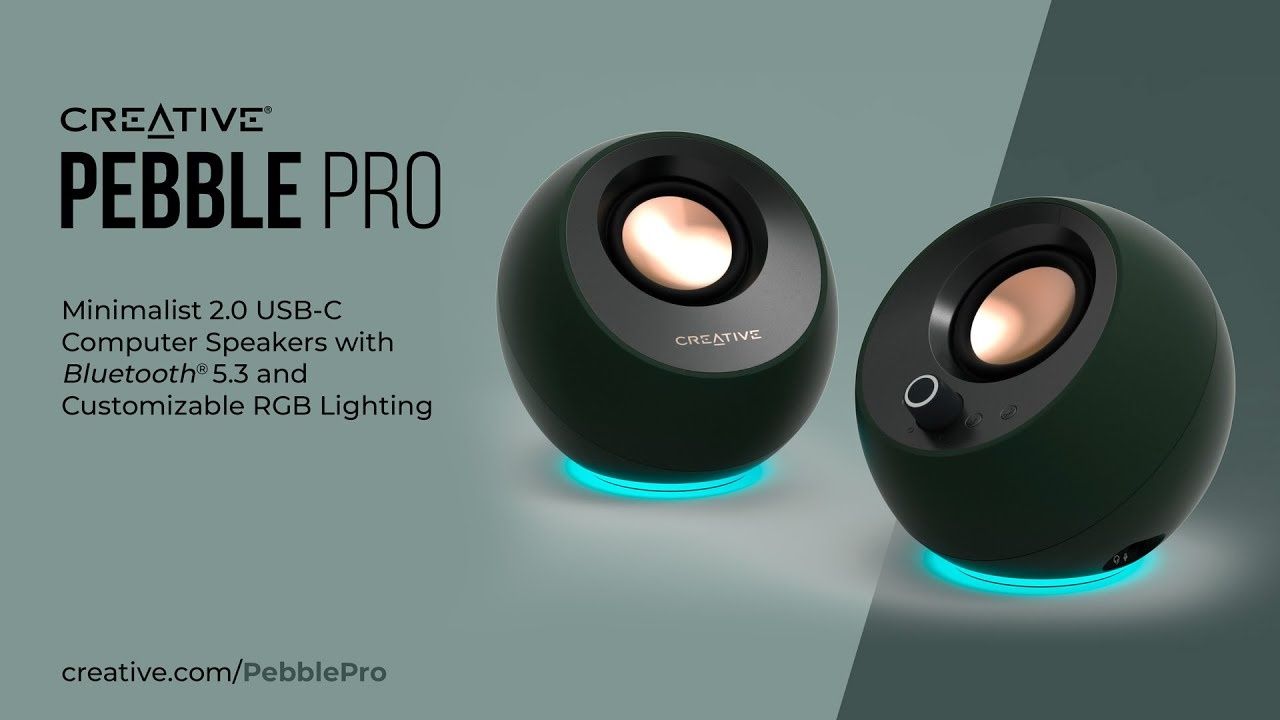 תוספת מושלמת לשולחן העבודה רמקולים Creative Pebble Pro בעיצוב מינימליסטי ויוקרתי