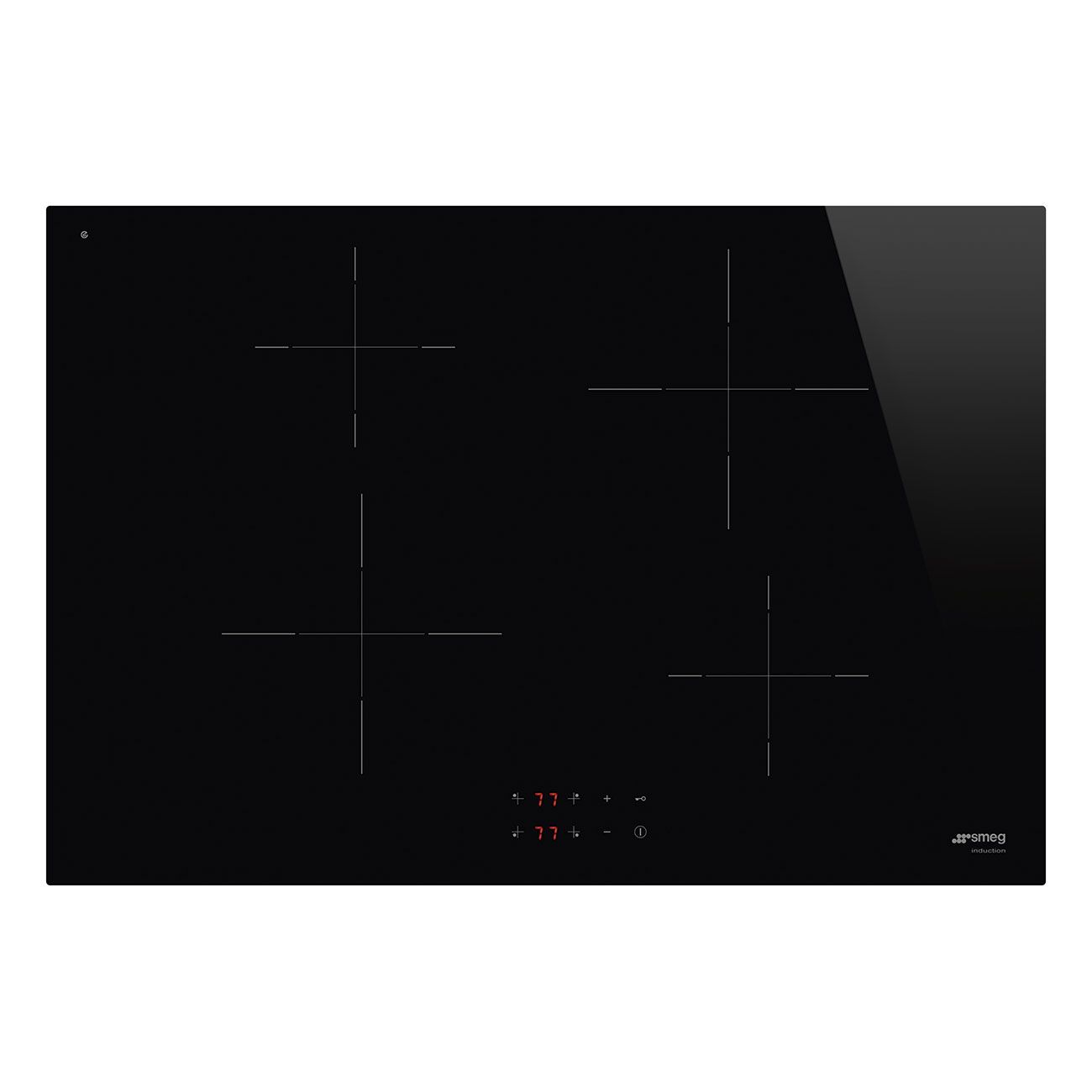 SMEG SI2741D כיריים אינדוקציה 75 ס״מ כיריים אינדוקציה SMEG SI2741D רוחב 75 ס״מ זכוכית שחורה יבואן רשמי