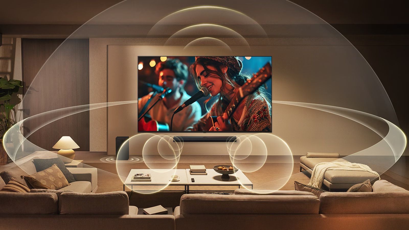 LG 75QNED72B6T WOW Orchestra with Soundbar WOW Orchestra סאונד בשילוב סאונדבר בטלוויזיה LG 75QNED72B6T