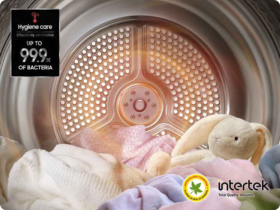Hygiene Care Samsung DV90DB7845GE תוכנית Hygiene Care במייבש כביסה Samsung DV90DB7845GE