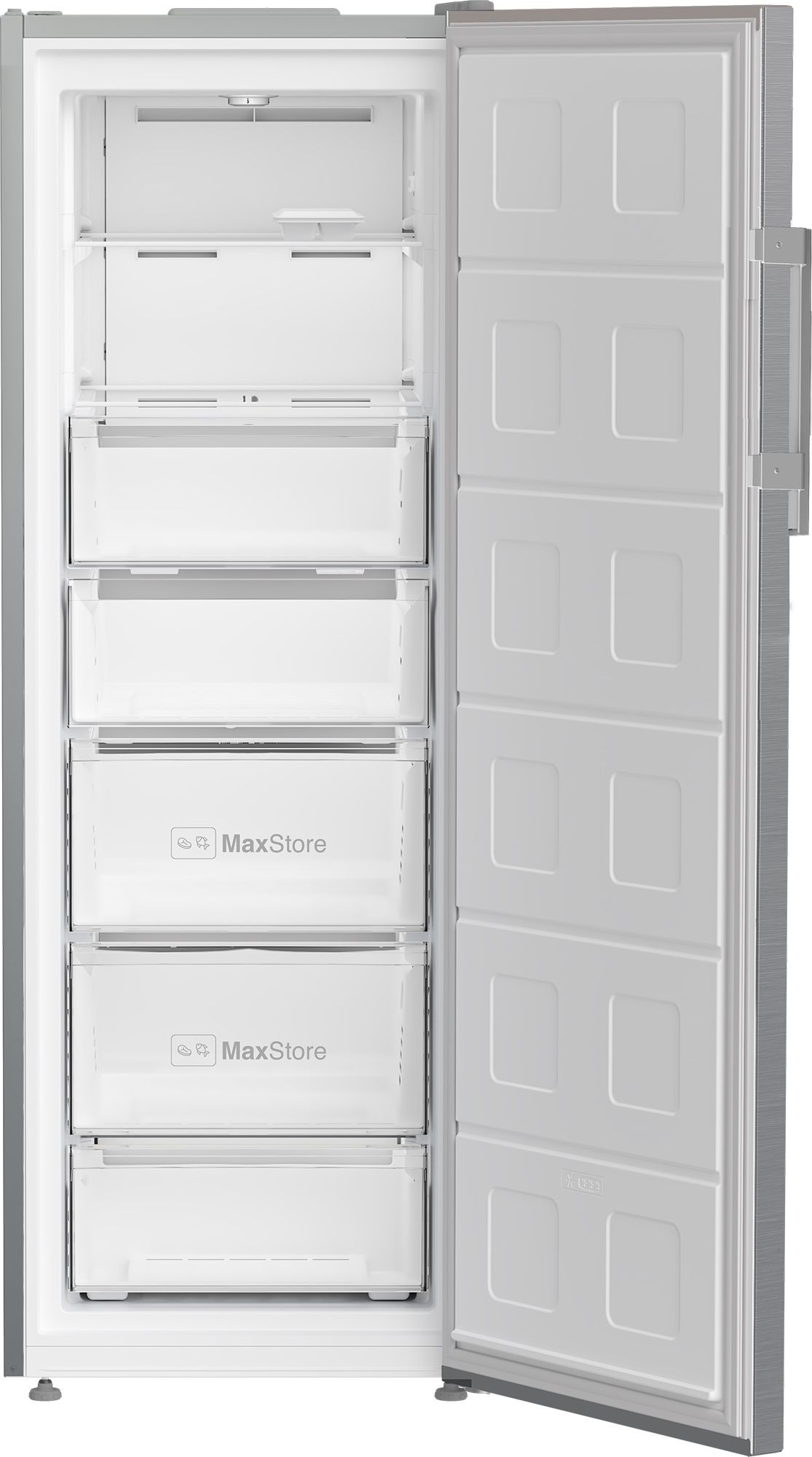 Blomberg FNT3676X- מקפיא 7 מגירות 260 ליטר גימור נירוסטה בלומברג | יבואן רשמי – תמונת מוצר מקפיא עומד Blomberg FNT3676X בגימור נירוסטה – מבט חזיתי של המוצר
