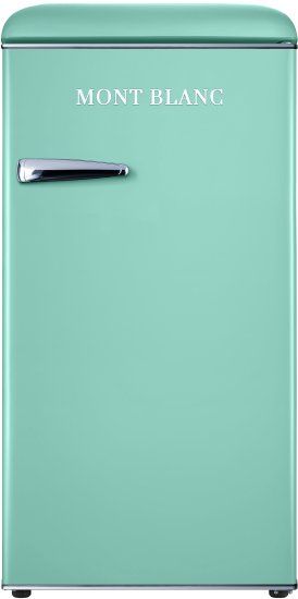 MONT BLANC MBR-190DF-PS מקרר משרדי קטן רטרו ירוק פיסטוק מקרר משרדי רטרו פיסטוק מון בלאן MONT BLANC MBR-190DF-PS נפח 95 ליטר
