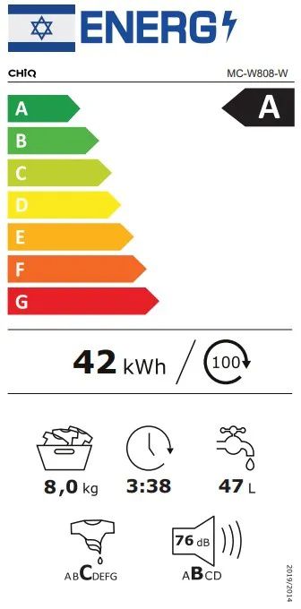 לוח בקרה דיגיטלי LED במכונת כביסה CHiQ MC-W808W פאנל הפעלה של מכונת כביסה CHiQ MC-W808W