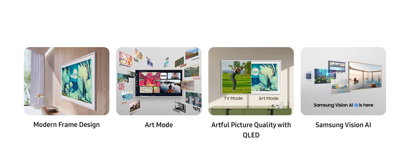 Samsung The Frame QE43LS03F - QLED 4K, Smart TV וגיימינג Samsung The Frame QE43LS03F עם QLED 4K, גיימינג ו-Smart TV