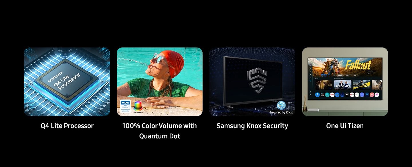 יתרונות מרכזיים Samsung QE55Q6F QLED 4K Samsung QE55Q6F יתרונות מרכזיים QLED 4K Quantum Dot Smart TV