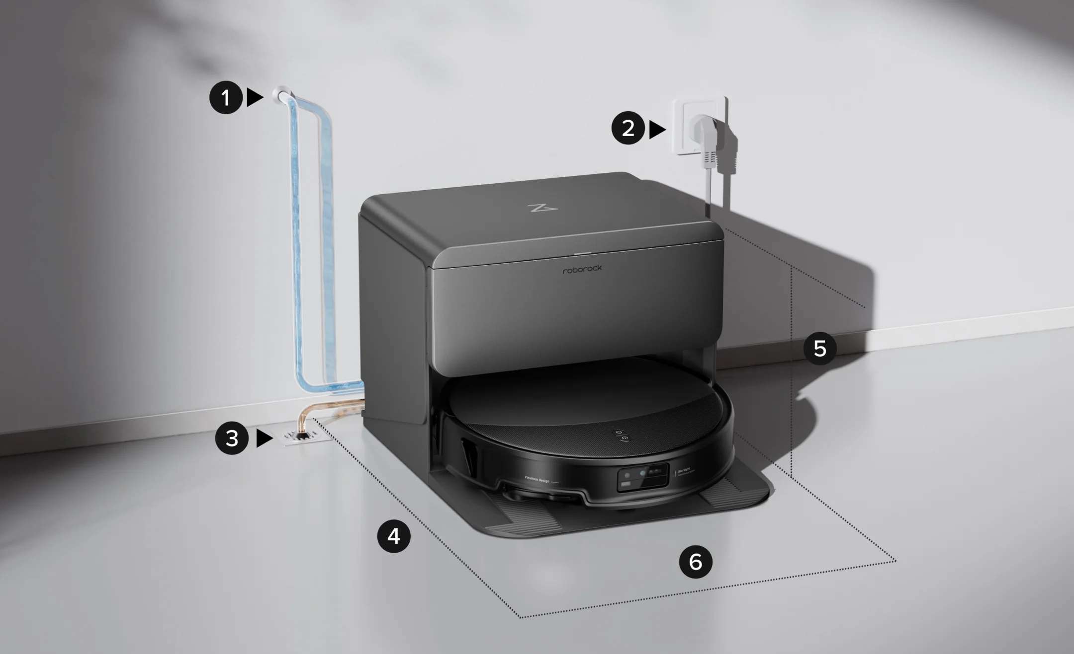 Roborock Saros 20 - שטיפה עם מגבים סיבוביים שטיפה עם מגבים סיבוביים כפולים בשואב רובוטי Roborock Saros 20