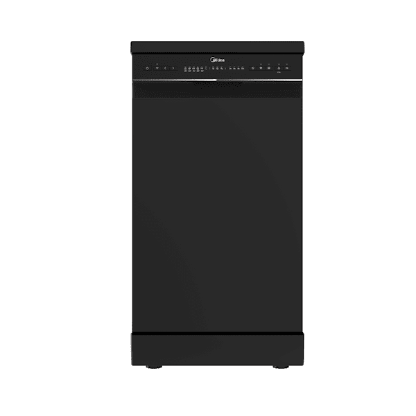 מדיח כלים צר Midea WQP8-W7634C-B גימור שחור מדיח כלים צר Midea WQP8-W7634C-B בגימור שחור חזית מלאה