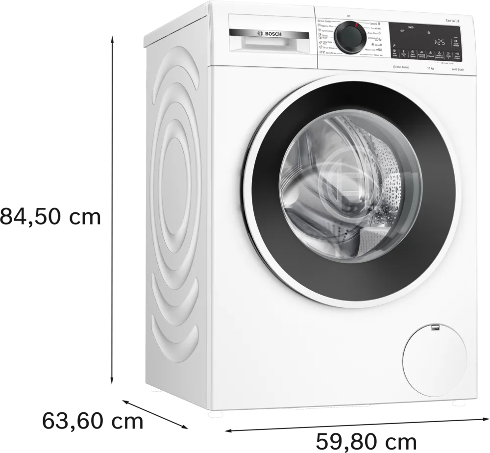 מכונת כביסה BOSCH WGG256Z9IL – מנוע EcoSilence Drive Bosch WGG256Z9IL מידות ב- ס״מ ועמיד