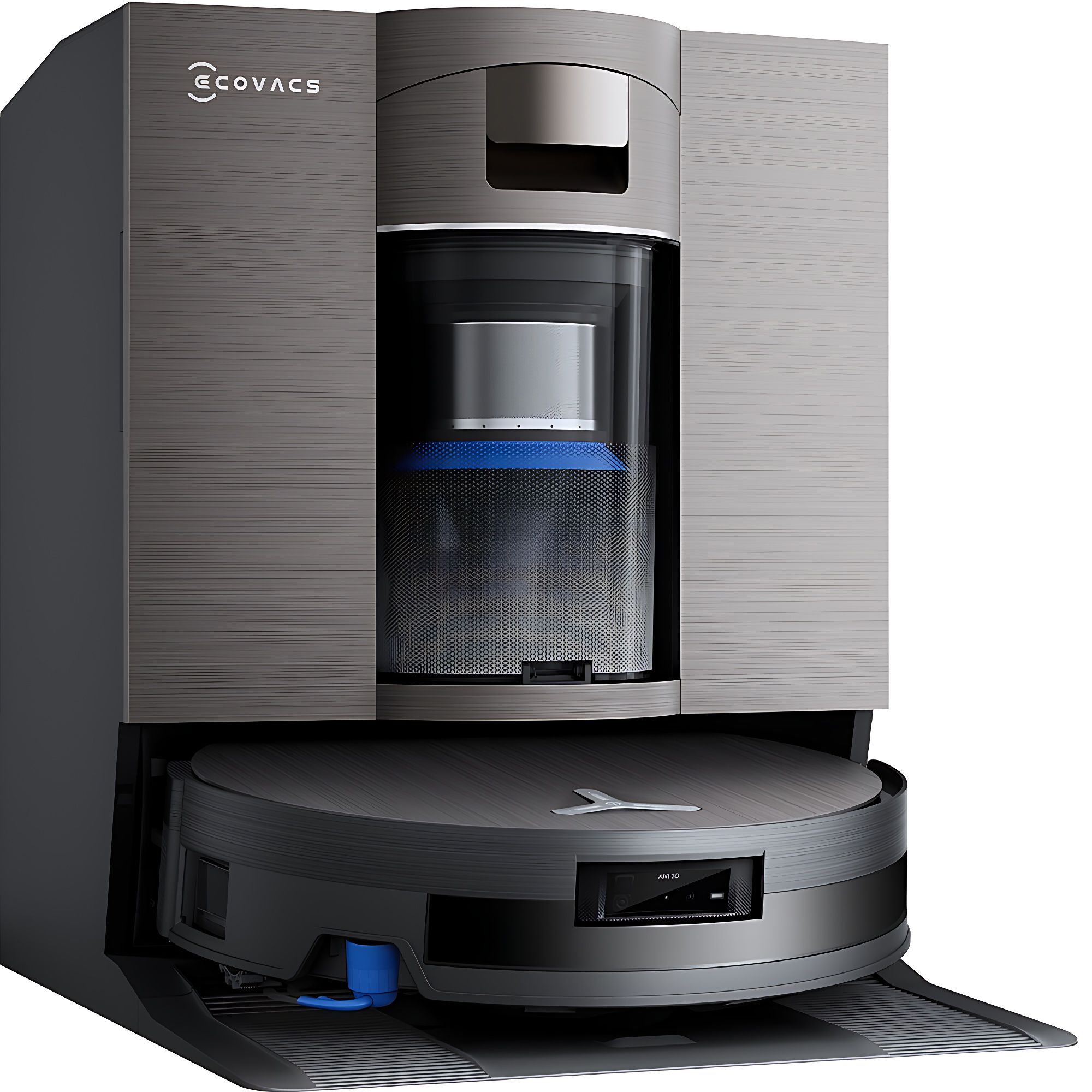 AIVI 3D 3.0 ו-TruEdge 3.0 - ניווט חכם וניקיון מדויק עם ECOVACS DEEBOT X11 OmniCyclone שואב רובוטי ECOVACS DEEBOT X11 OmniCyclone במבט צידי המדגיש ניווט חכם ועיצוב קומפקטי