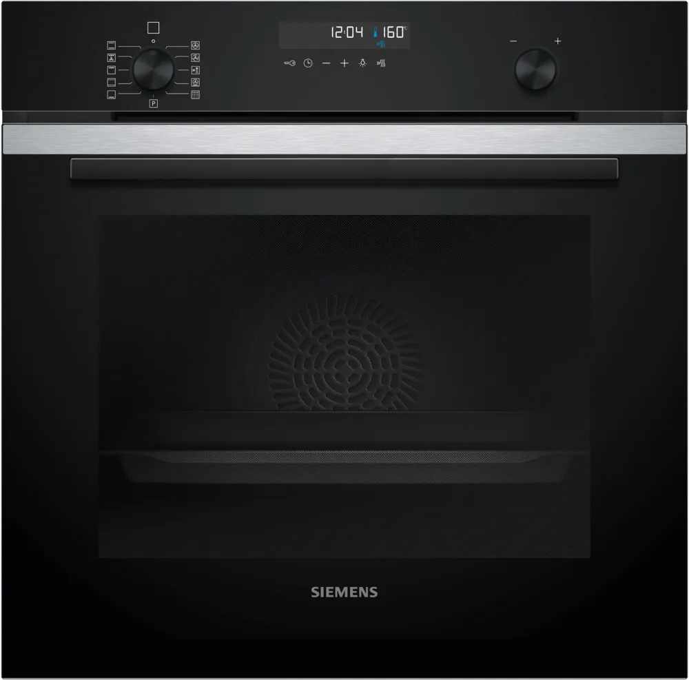תנור בנוי Siemens iQ500 מדגם HB278GFS3 בגימור נירוסטה עומד במרכז המטבח תנור בנוי Siemens HB278GFS3 iQ500 נירוסטה
