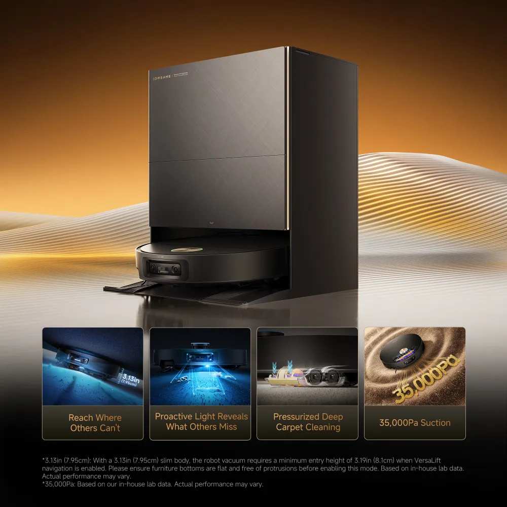 זיהוי מכשולים Dreame X60 Ultra Complete Dreame X60 Ultra Complete זיהוי לכלוך ומכשולים